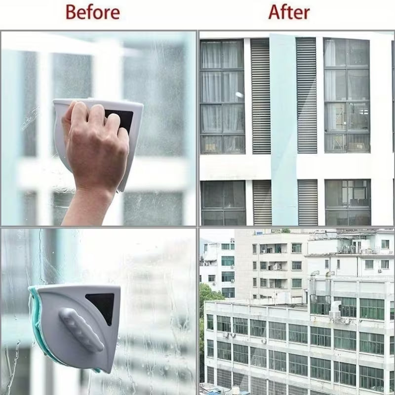 Double-Sided Magnetic Window Glass Cleaner