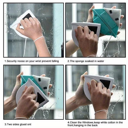 Double-Sided Magnetic Window Glass Cleaner